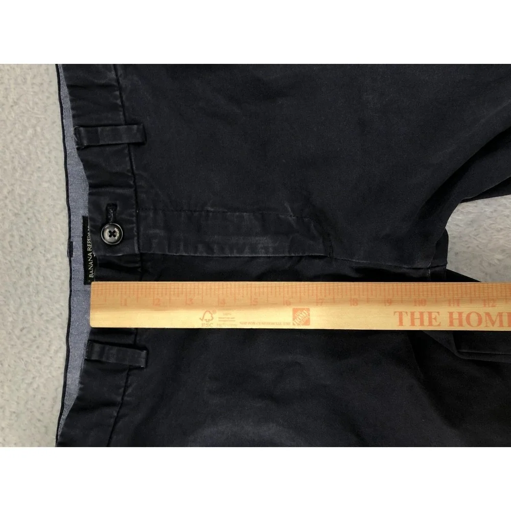 Banana Republic Pants Mens 34x32 (Tag 33x34) Black Aiden Chino Straight *Flaw